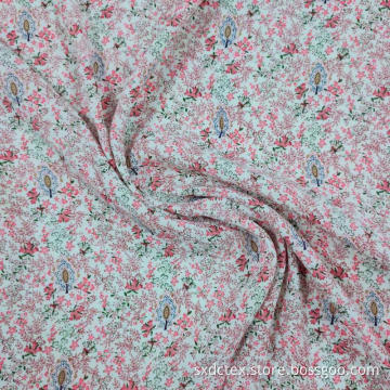 Light Woven Rayon Printed Small Floral Fabric